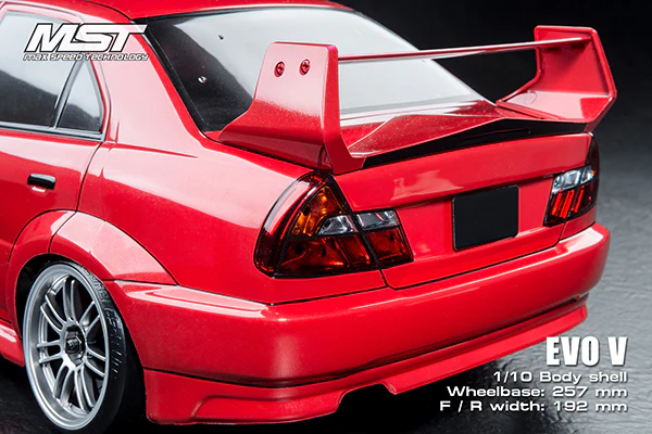 Mitsubishi EVO V Body (LanEvo 5) Lancer Evolution CP9A 1-10 Drift Body 86LB [MST] 720025 - Image 5