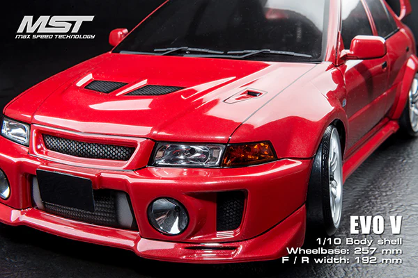 Mitsubishi EVO V Body (LanEvo 5) Lancer Evolution CP9A 1-10 Drift Body 86LB [MST] 720025 - Image 6