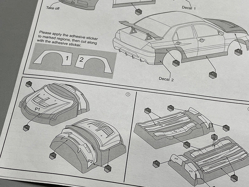 Mitsubishi Evolution 9 EVO VIIII + VOLTEX WIDEBODY BODYKIT **COMBO** 1-10 Body Set [Matrixline] EVO9+BODYKIT - Image 11