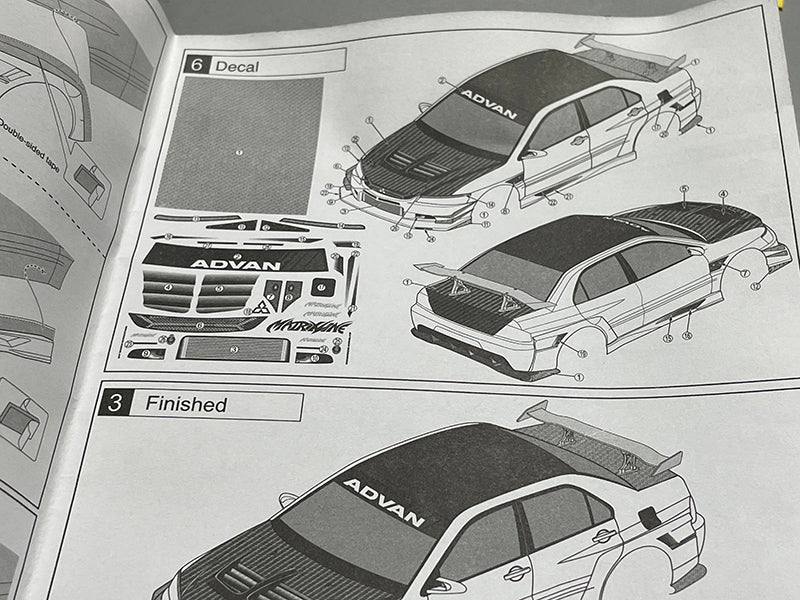 Mitsubishi Evolution 9 EVO VIIII + VOLTEX WIDEBODY BODYKIT **COMBO** 1-10 Body Set [Matrixline] EVO9+BODYKIT - Image 9