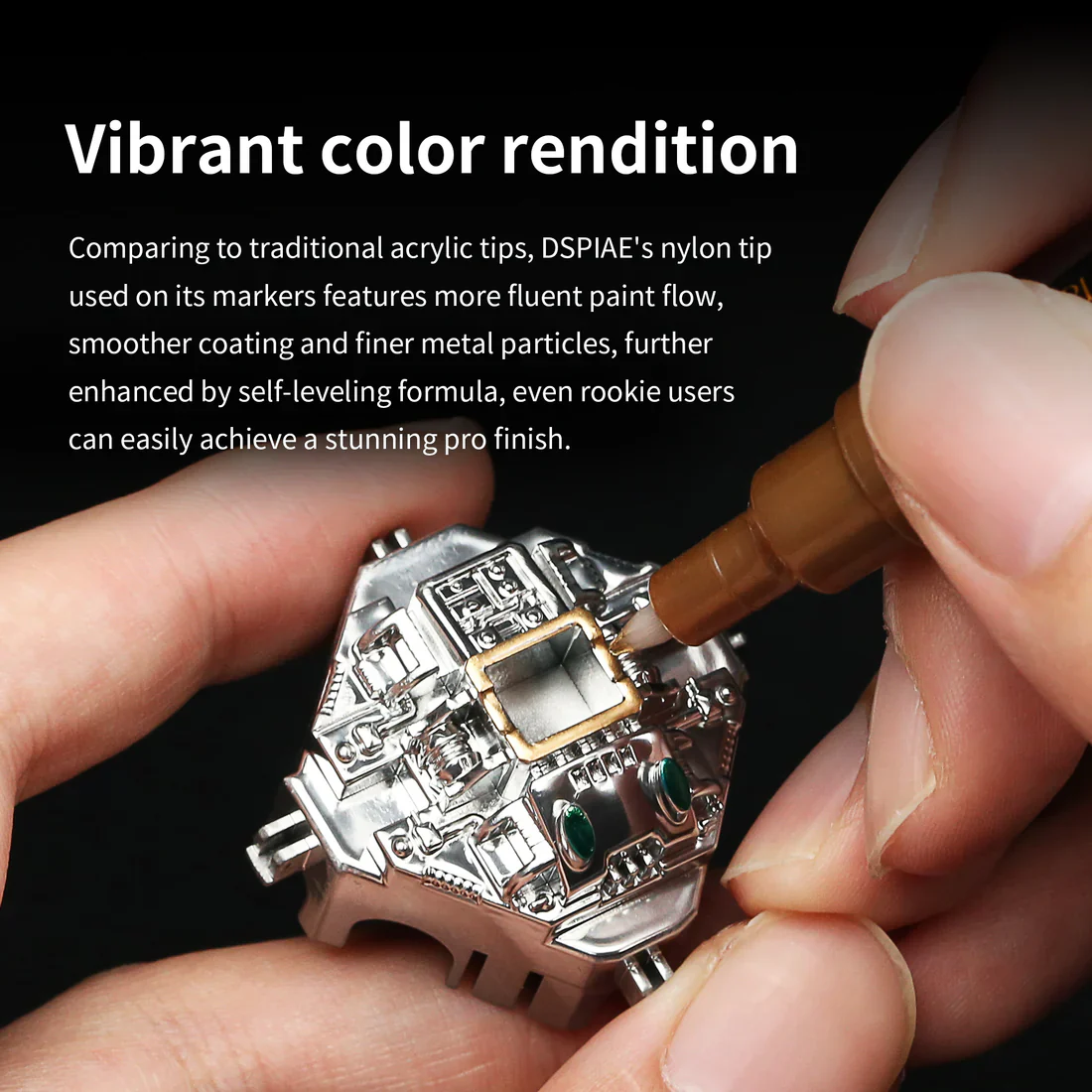 MKS Super Metallic Chrome Markers (3 Colors) Detailing Gundam Hobby Model Paint Markers [DSPIAE] MKS Series - Image 3