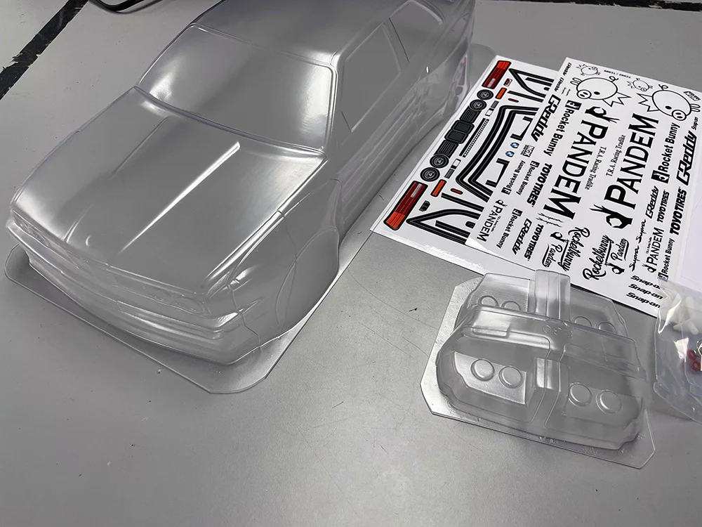 MOLDED BMW E30 M3 PANDEM ROCKET BUNNY(already attached)  1-10  Body Shell [Quality RC] QRC-E30WIDEBODY - Image 3