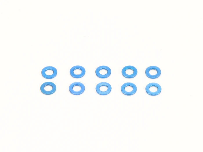 MR-03 / MR-04 Blue M2 x 0.5mm KING PIN Shims (10pc) for 1-28 [PN Racing] 700409B