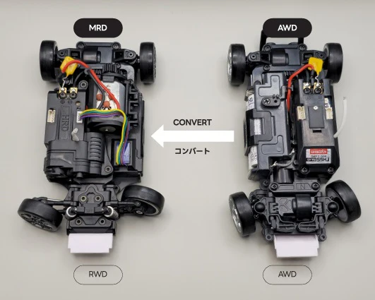 MRD ZERO Conversion Kit (RWD Drift Conversion) For Kyosho Mini-Z (MA-020) AWD 1-28 [MRD Smile] MRD-1002 - Image 2