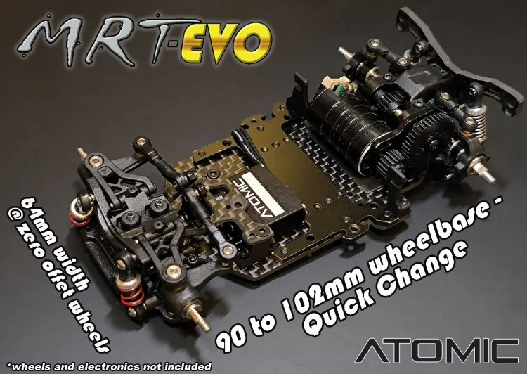 MRT EVO CHASSIS KIT 1-28 CARBON FIBER MINI-Z SIZE [ATOMIC] MRTEVO-KIT