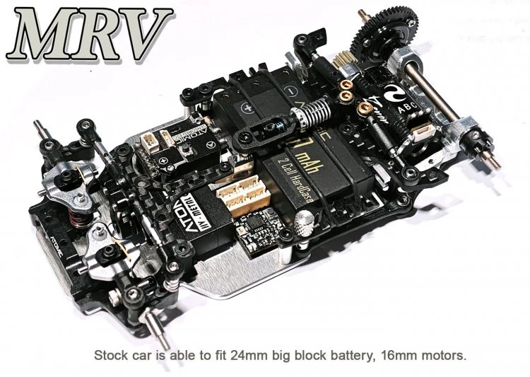 MRV V Link 2wd Chassis Kit (1/28) RWD Car [ATOMIC] MRV-KIT - Image 2