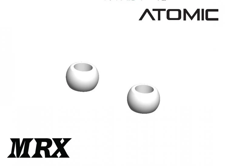 MRX - Front Arm Pivot Balls - White POM (2pc) [Atomic] MRX-01