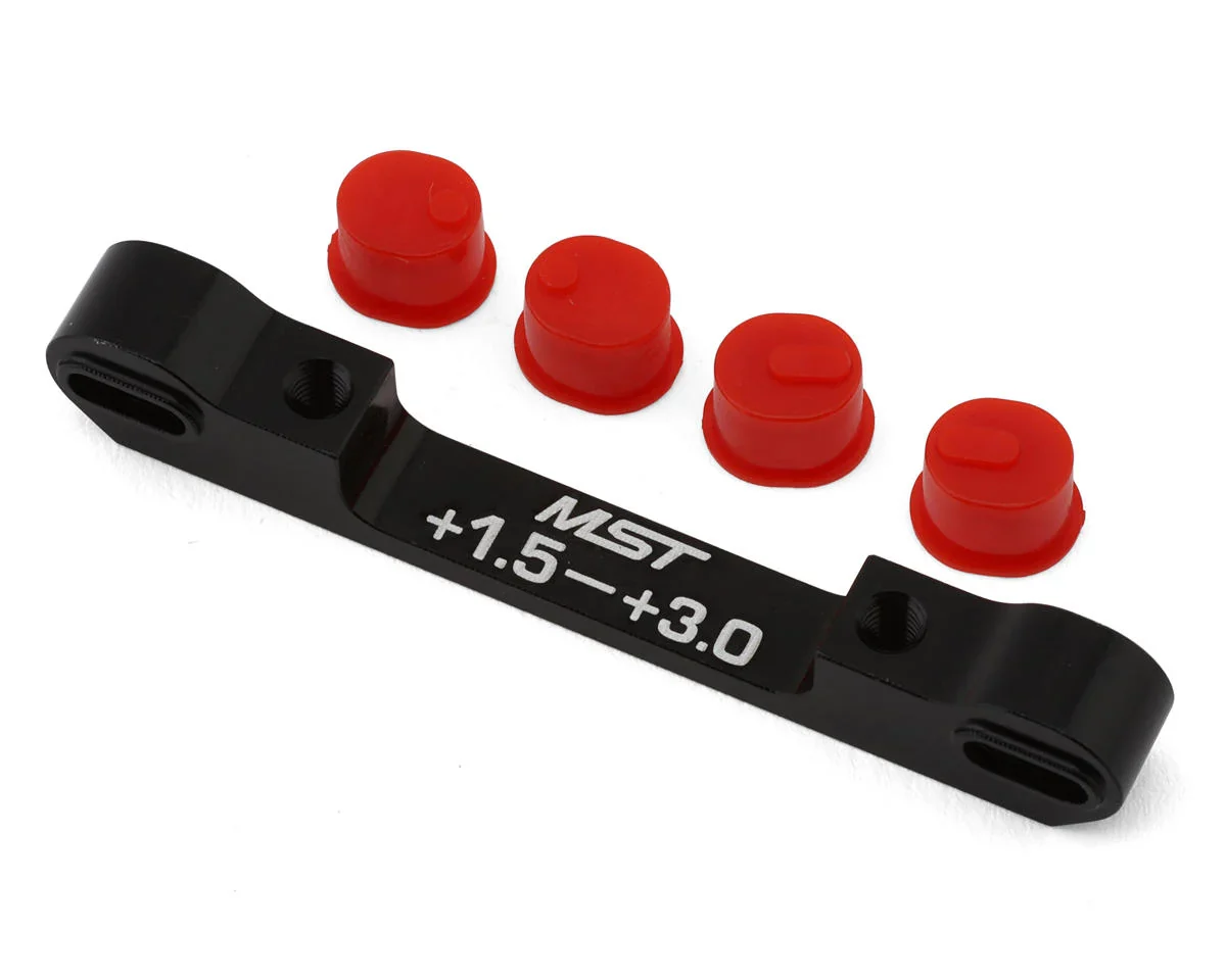 MST RMX Adjustable Aluminum Suspension Mount (+1.5/+3.0) (Black) [MST] 820058BK