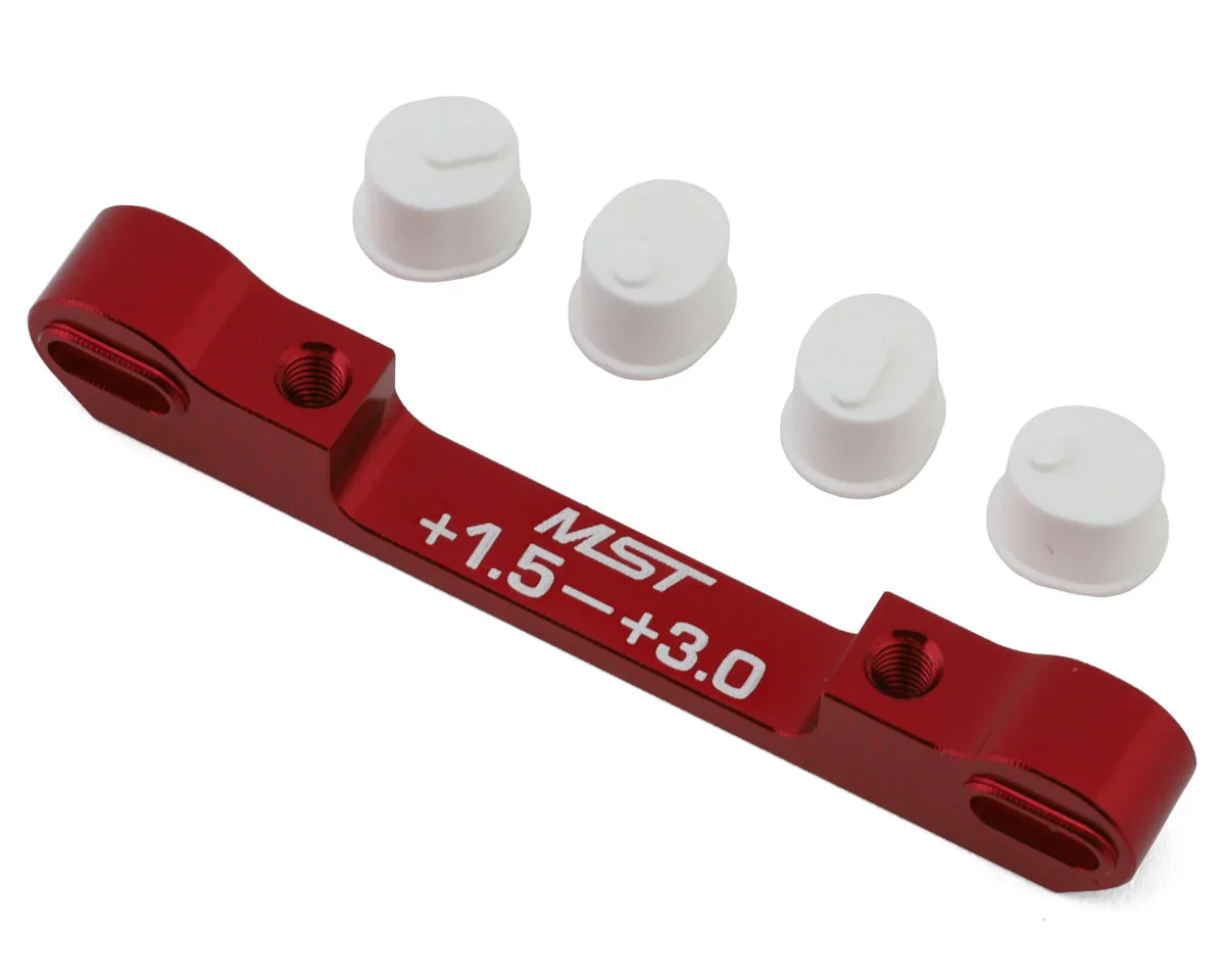 MST RMX Adjustable Aluminum Suspension Mount (+1.5/+3.0) (Red) [MST] 820058R