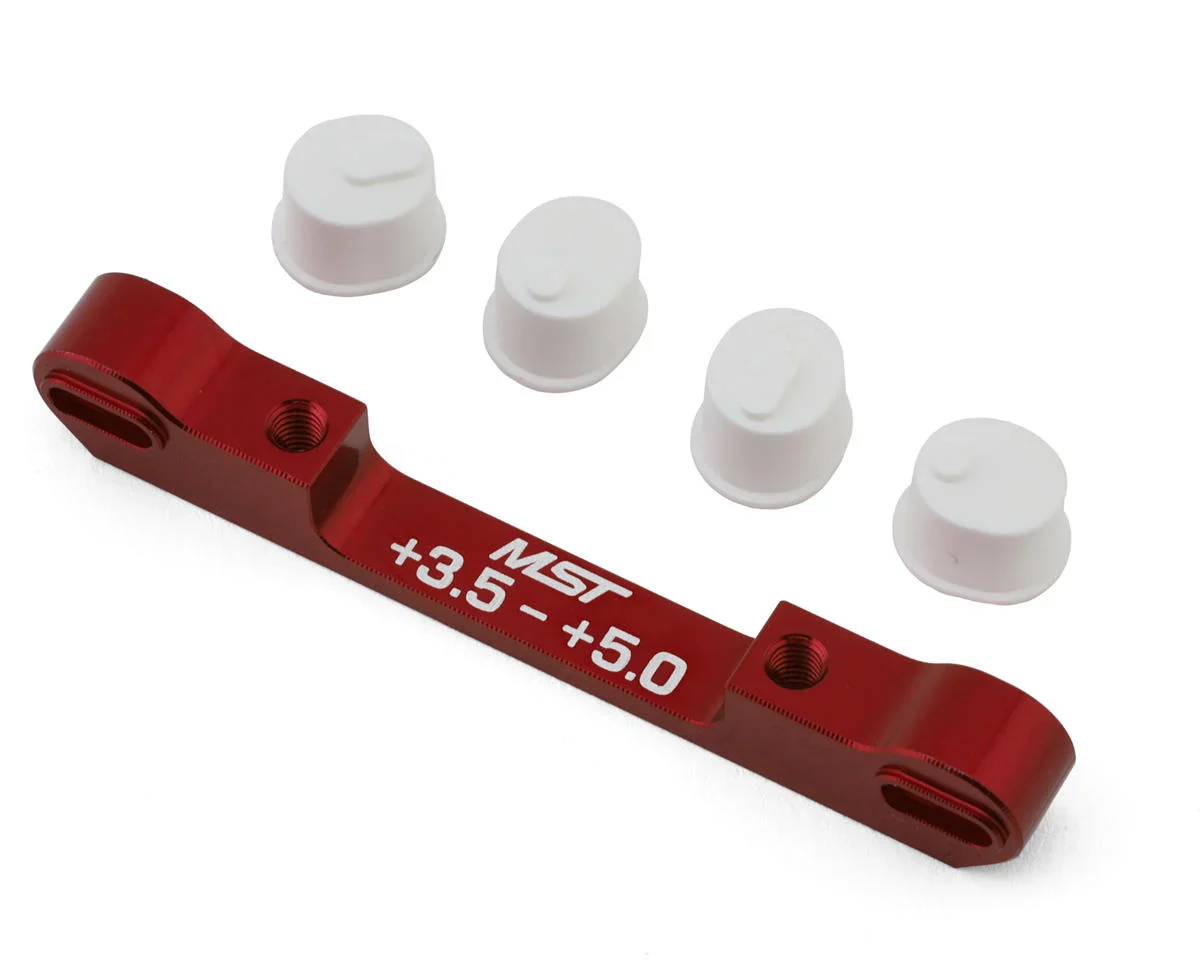 MST RMX Adjustable Aluminum Suspension Mount (+3.5/+5.0) (Red)[MST] 820143R