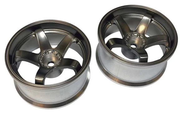 N Model Ver III 5 Spoke Concave Rims TITANIUM SILVER 6mm - 8MM [Topline RC] TDW-062TS TDW-082TS - Image 2