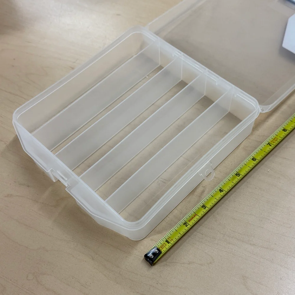 L-OL 5 SLOT Multi Utility Case - Clear Parts Box 7"  Made in Japan [Meiho] N-OL 4963189903677 - Image 2