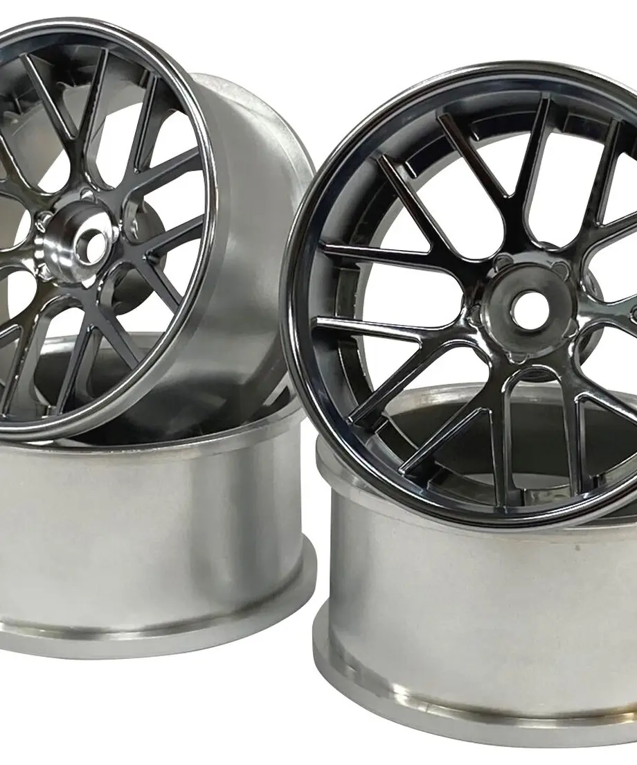 NF MESH ver. 71 - MATTE CHROME 6mm - 8mm 1-10 RC RIMS 26MM WIDE [Topline] EW-0406MC EW-0408MC