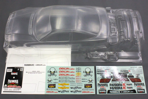 Nissan 180sx 240sx Origin Labo (S13 Hatch w- Flipups) 1-10 Body Set [Pandora] PAB-3147 - Image 4