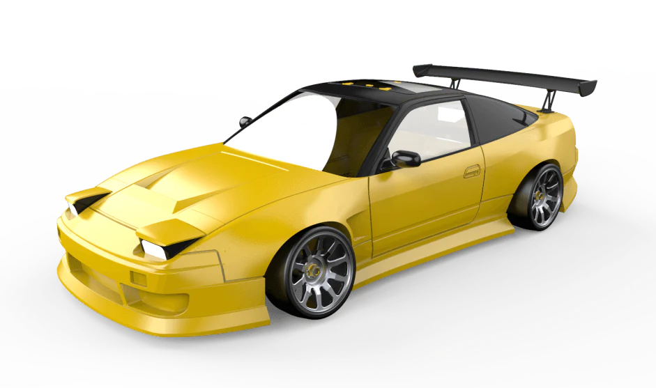 NISSAN 180SX BN SPORT 240sx 1-10 Drift Body Shell [24K] TAF10000