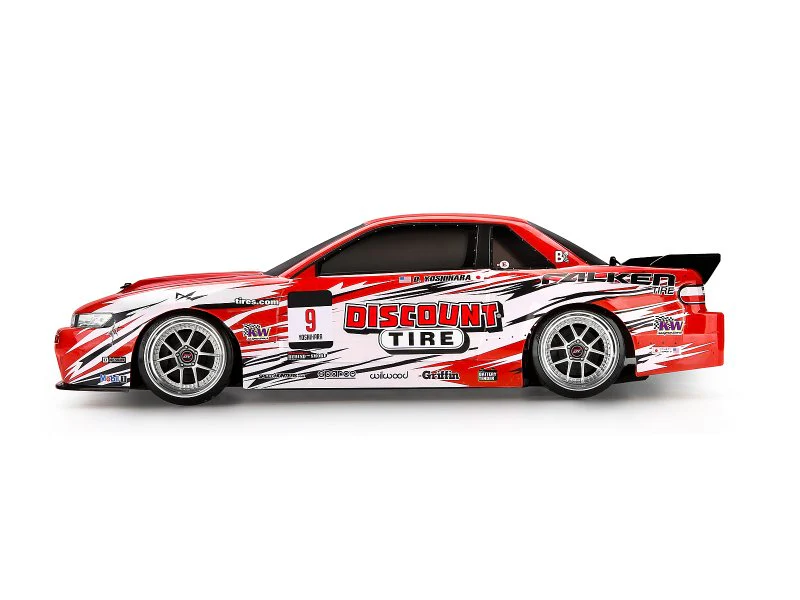 Nissan 240SX S13 Silvia Coupe Rocket Bunny Widebody w/ Dai Yoshihara Discount Tire Livery 1-10 (200mm) Body Set - [HPI] 109385 - Image 4