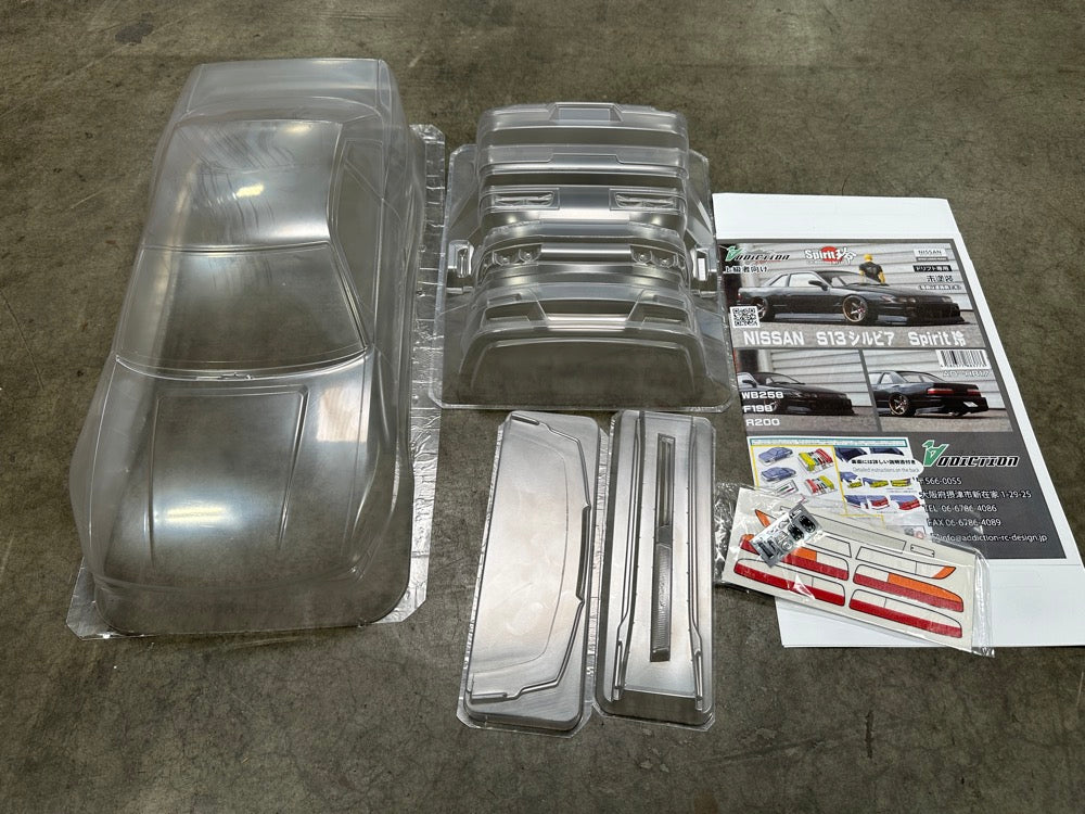 Nissan S13 Silvia SPIRIT REI BODY KIT Edition 1/10 BODY SET [Addiction RC] AD-HB17B - Image 4