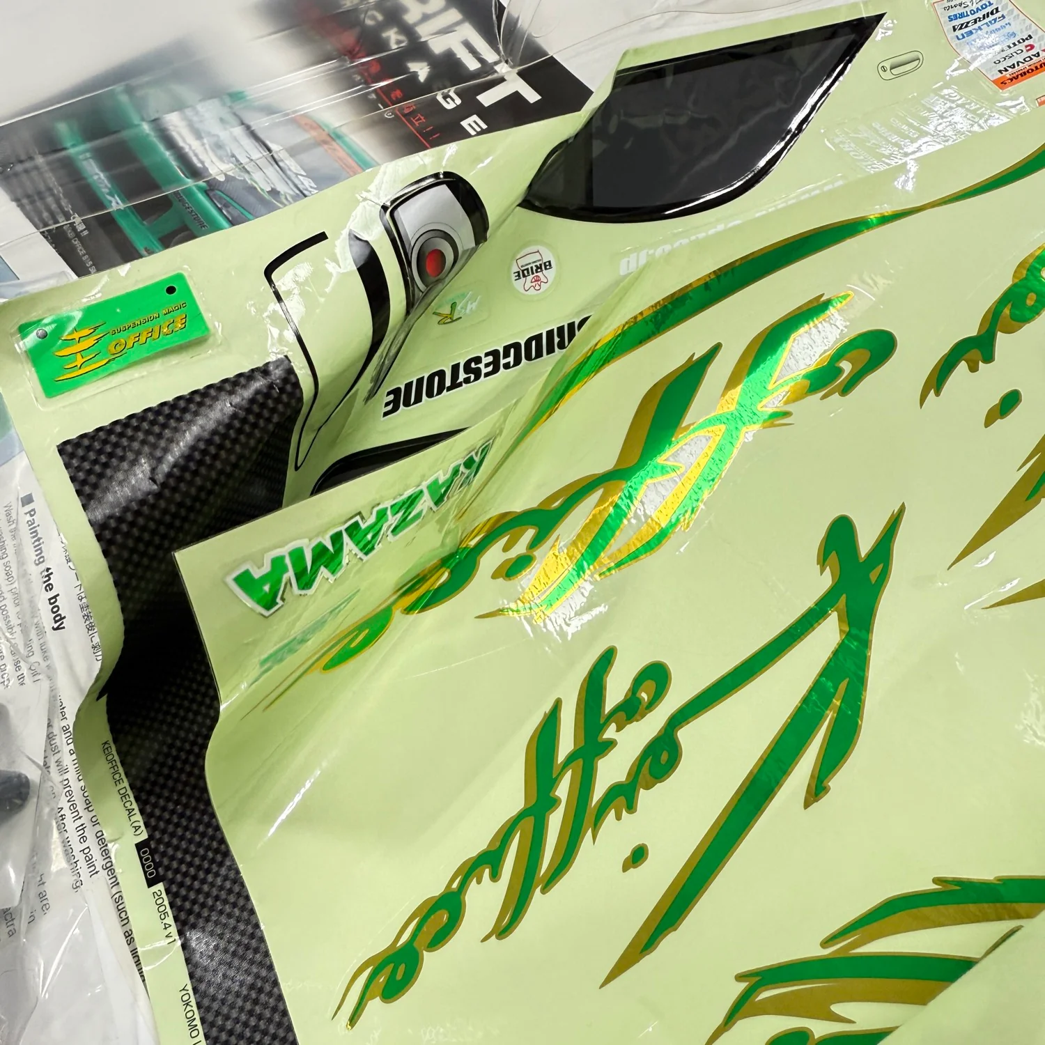Nissan S15 Silvia Kei Office w/ Livery, Wing, 1-10 Body Set *Discontinued NOS* [Yokomo] SD-KOBS - Image 4