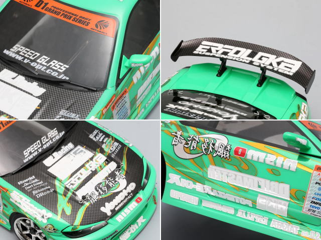 Nissan S15 Silvia Kei Office w/ Livery, Wing, 1-10 Body Set *Discontinued NOS* [Yokomo] SD-KOBS - Image 8