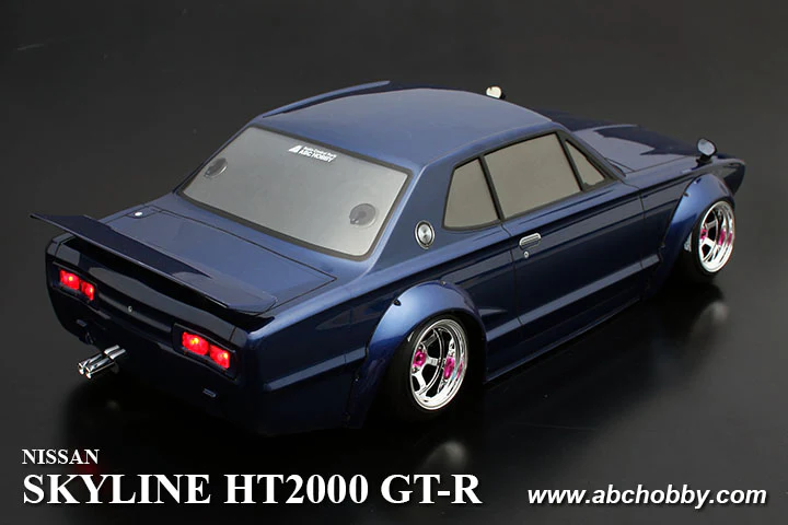 Nissan Skyline GT-R (Hakosuka) + Racing Over Fender Kit and Headlight Conversion - 1-10 Body Set [ABC Hobby] 67163 - Image 2