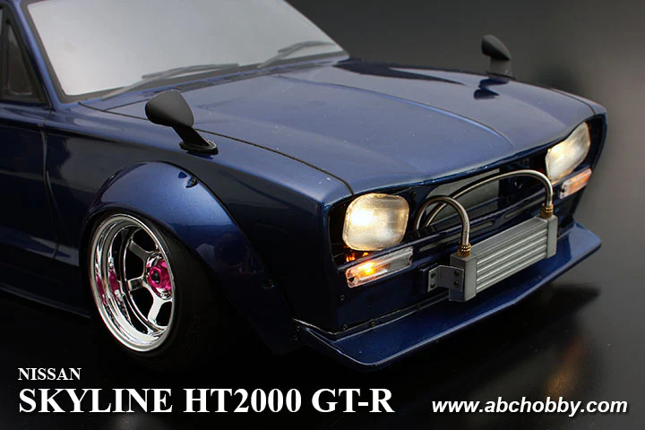 Nissan Skyline GT-R (Hakosuka) + Racing Over Fender Kit and Headlight Conversion - 1-10 Body Set [ABC Hobby] 67163 - Image 4