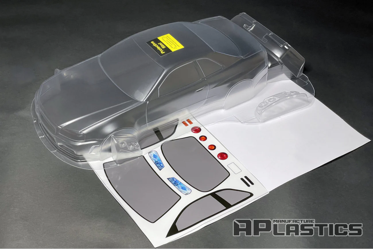 Nissan Skyline GTR BNR34 R34 GT-R 1-10 Body Set (196mm) [APlastics] R34 - Image 3