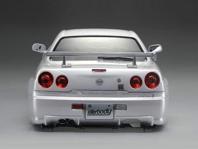 Nissan Skyline GTR R34 1-10 Body Set (w- Wing, Mirrors, Buckets) CLEAR [Killerbody] 48626