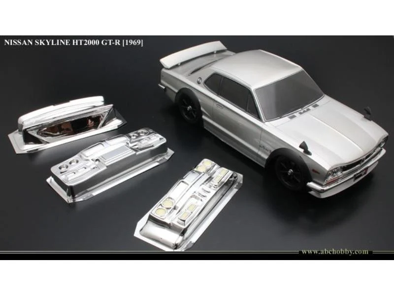 Nissan Skyline HT2000 KPGC10 GT-R Hakosuka w Fender Flares 1-10 Body Set [ABC Hobby] 67093 - Image 2