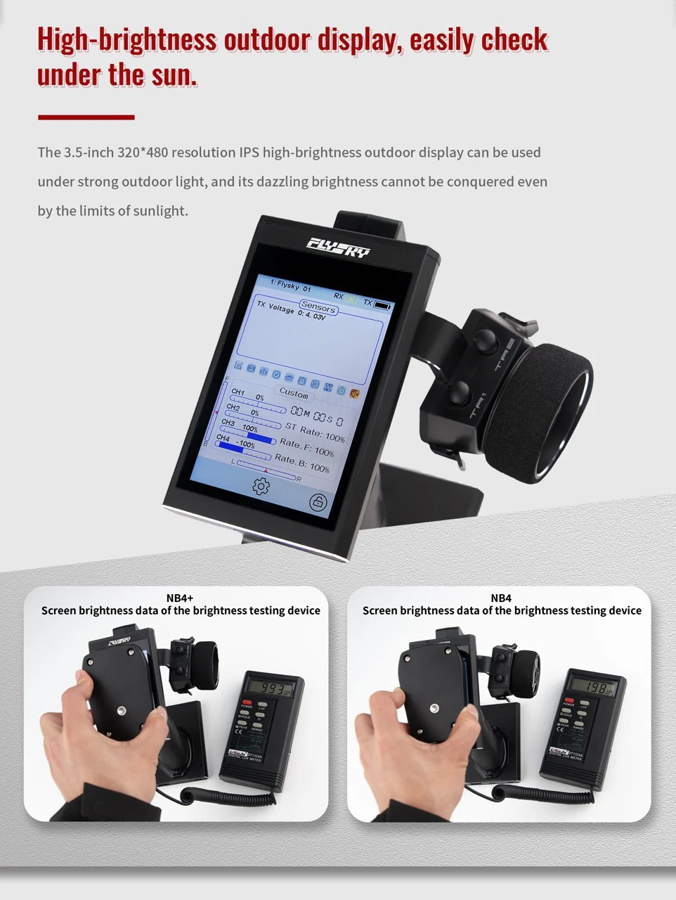 NOBLE NB4+ SURFACE RADIO TRANSMITTER SYSTEM w- Receiver(FGR4B) Adjustable Left or Right handed [FLYSKY] FS-NB4PLUS FSY-NOBLE+ - Image 5