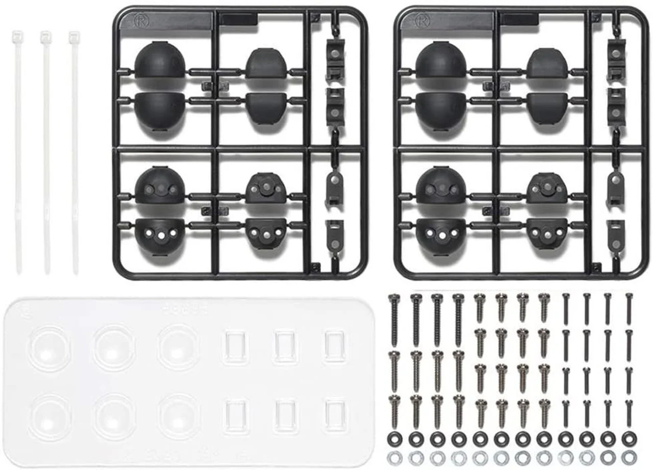 Off Road FOG LIGHT Pod Rally Housing Set (Round and Boxy) [Tamiya] 54972 - Image 2