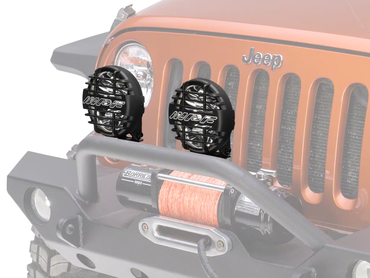 Off-Road Rally Style Fog Flood Lights 1-10 LED Holder with Mounts (4pc set w- LED) [Eagle] LED-18ROU-P1-WI - Image 4
