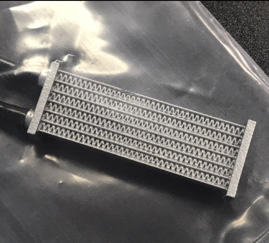 Oil Cooler Type-4 (Side Feed) 45mm x 15mm with 100mm Hoses [SRC] - Image 3