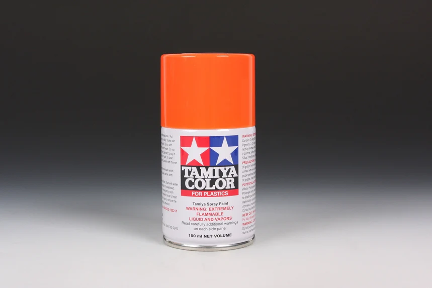 ORANGE - Lacquer Spray Paint 100ml (For Plastic Models) TS-12 [Tamiya] 85012 - Image 2