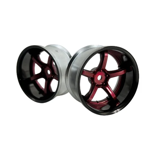 OUTLET:  Work EMOTION T5R 2P T5R2P CONCAVE TYPE BLACK CANDY RED RIMS 6mm 8mm [LAB] OW-0706BCR OW-0708BCR
