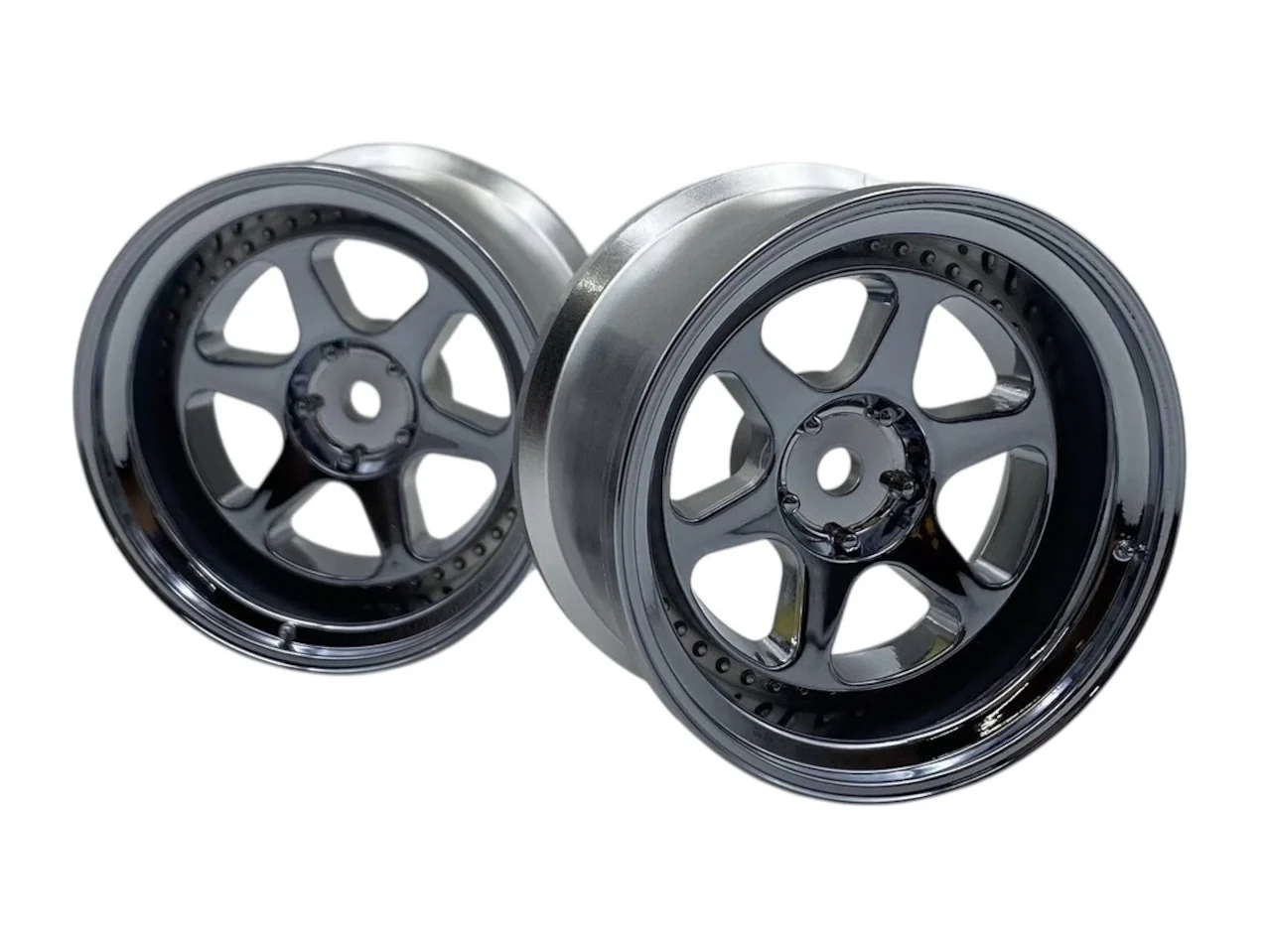 OUTLET: Work Meister L1 - Black Chrome - 1-10 Rims Wheel 6mm 8mm [LAB] OW-0506BC OW-0508BC