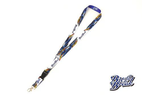 OVERDOSE BUZZBREAK Neck Strap (Blue x White) Lanyard [OVERDOSE] BB-NS-001