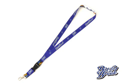 OVERDOSE BUZZBREAK Neck Strap (Blue x White) Lanyard [OVERDOSE] BB-NS-001 - Image 2