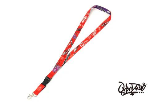 OVERDOSE Neck Strap (Purple x Red) Lanyard [OVERDOSE] BB-NS-003