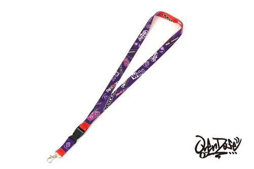 OVERDOSE Neck Strap (Purple x Red) Lanyard [OVERDOSE] BB-NS-003 - Image 2