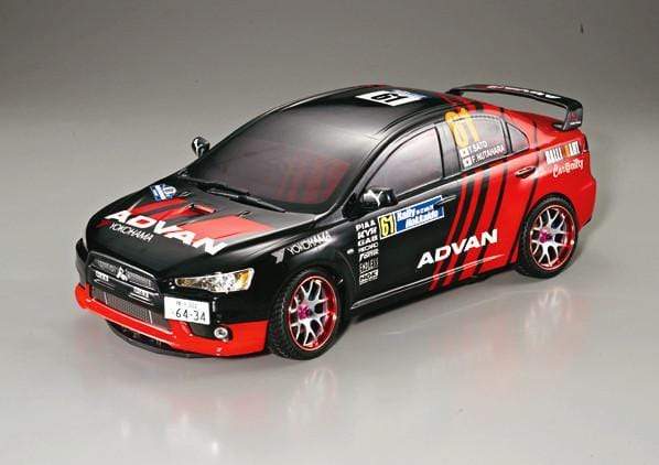 *PAINTED* Mitsubishi Evo X Evolution 10 ADVAN 1-10 Body Set (Black - Red) [Killerbody] 48002