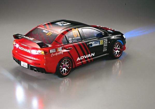 *PAINTED* Mitsubishi Evo X Evolution 10 ADVAN 1-10 Body Set (Black - Red) [Killerbody] 48002 - Image 3