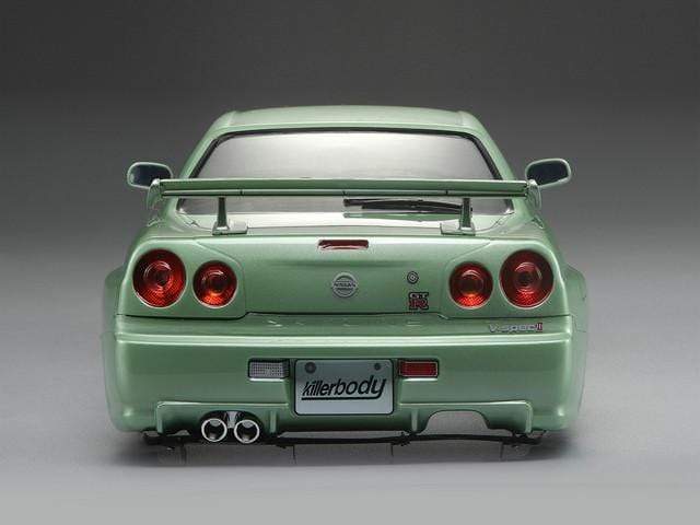 *PAINTED* Nissan Skyline GTR R34 1-10 Body Set (Jade Light Metallic Green) [Killerbody] 48646 - Image 4
