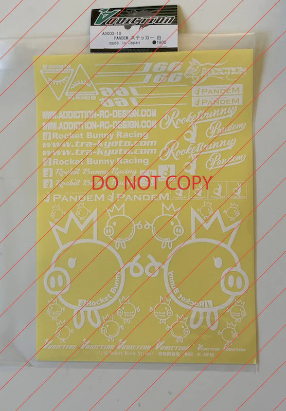 PANDEM Decal Set (WHITE) デカール [Addiction RC] AD003-18