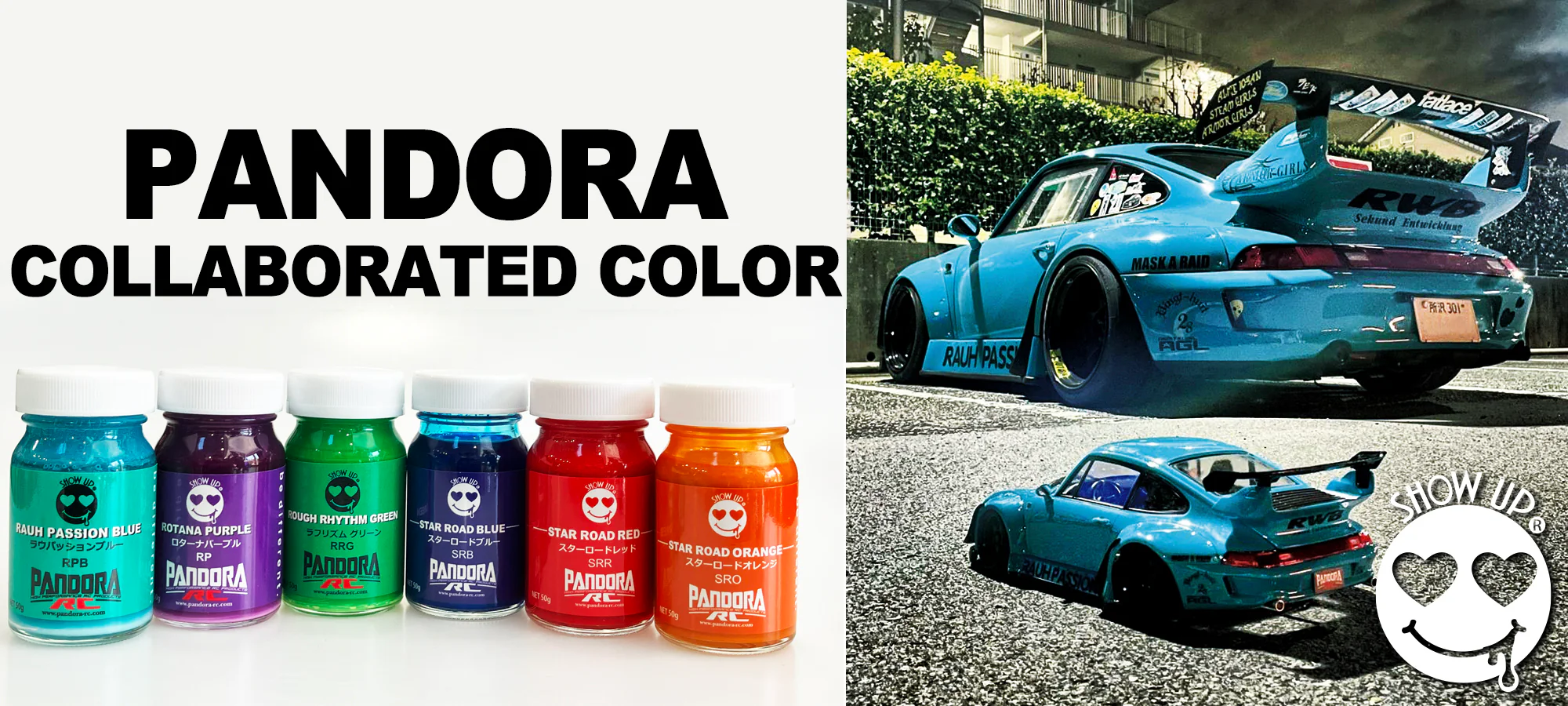 PANDORA COLLABORATED COLOR - Paint 50g Bottle (for Airbrush) [Show Up] Made in Japan