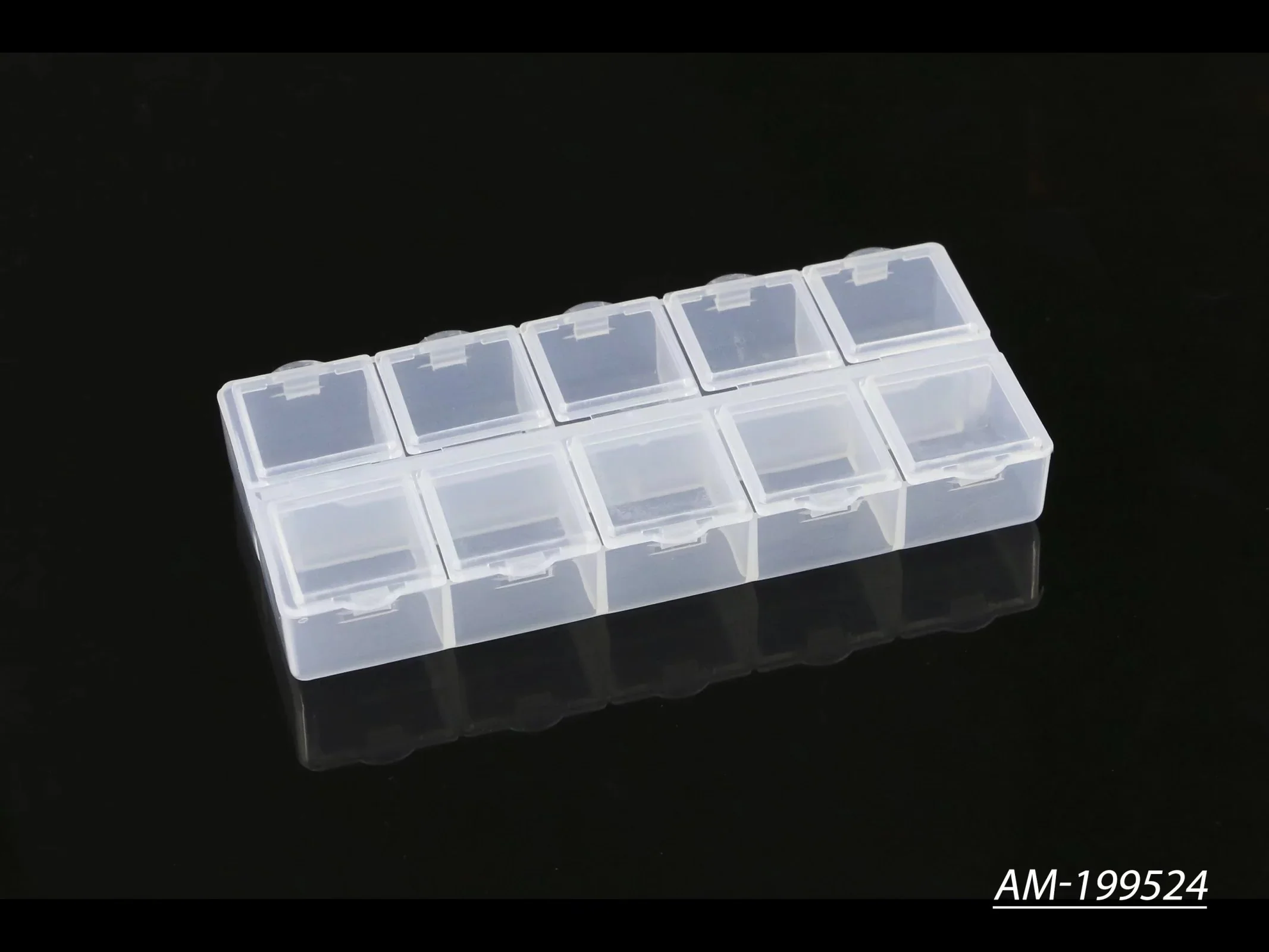 Plastic 10-Compartment Parts Box (132 X 58 X 20mm) [Arrowmax] AM-199524