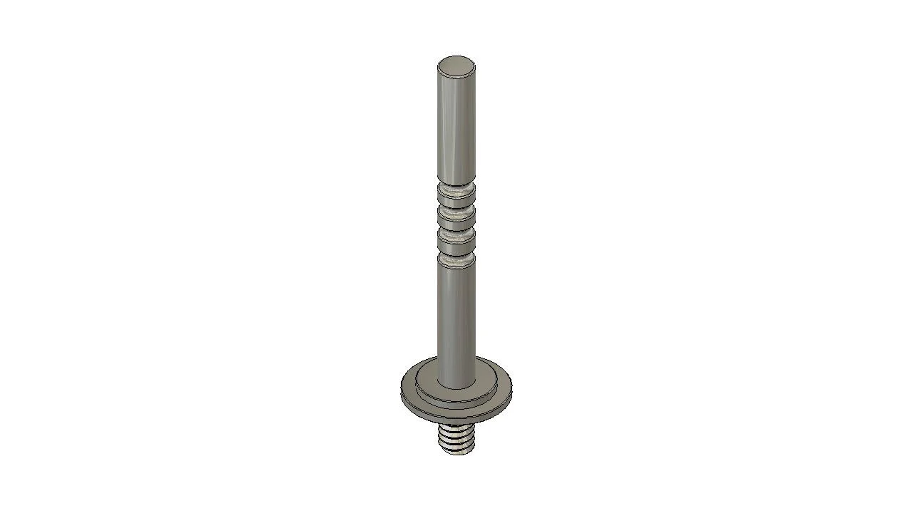 Plated Center Shock Shaft - R.1 1-28 [MWX]  R1-CSH-300