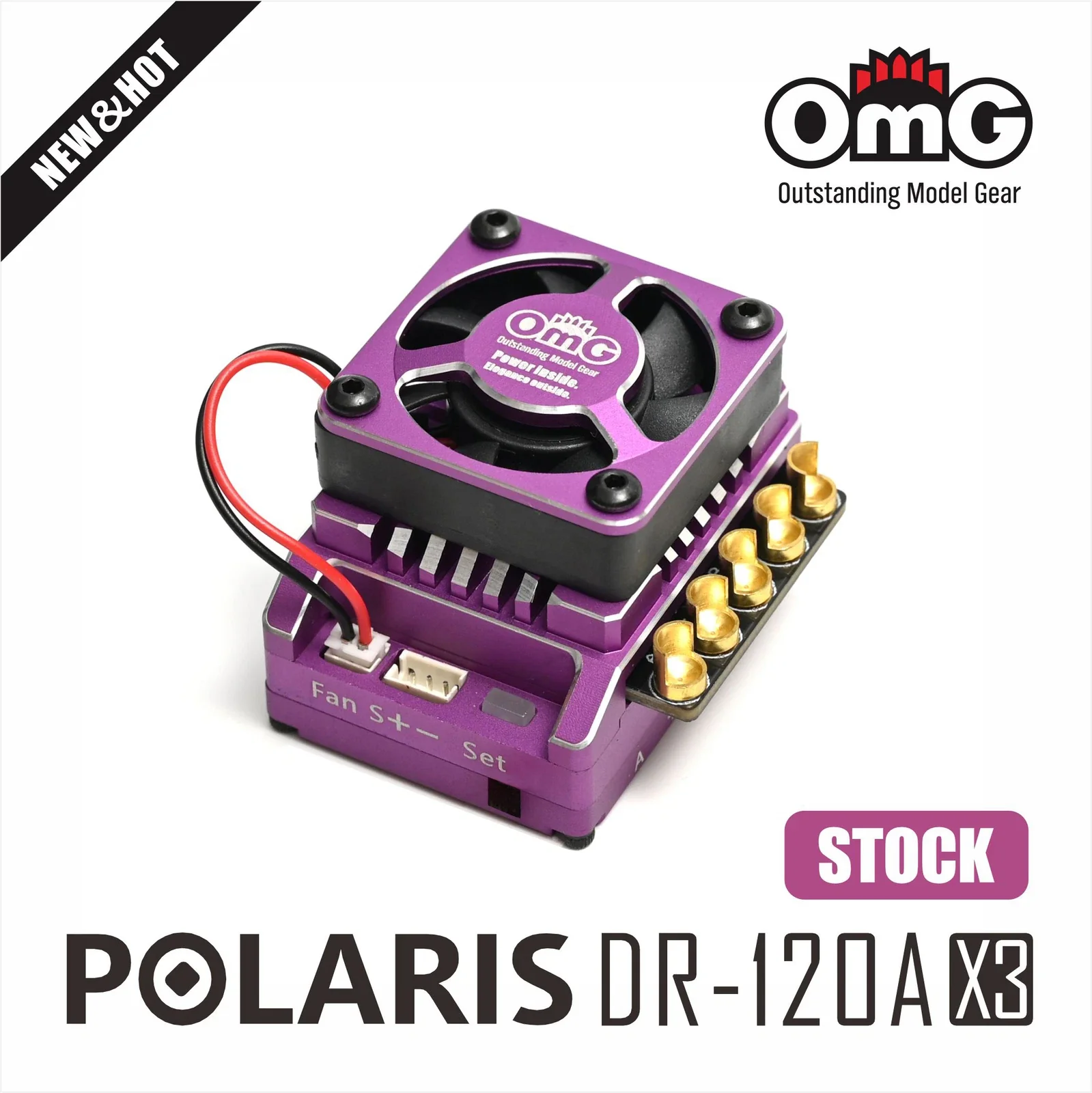 POLARIS PRO ESC DRIFT (2S) 120A ESC Speed Controller (Boost and Turbo) PROGRAMMABLE [OMG] OMG-POLARIS DR-120AX3 - Image 2