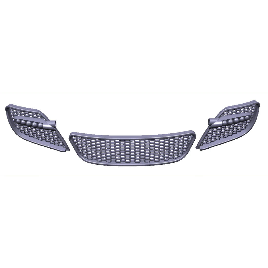 Porsche 997 Front Air Dam GRILL Set [RC ARLOS] RC-LBP997-FAI - Image 2