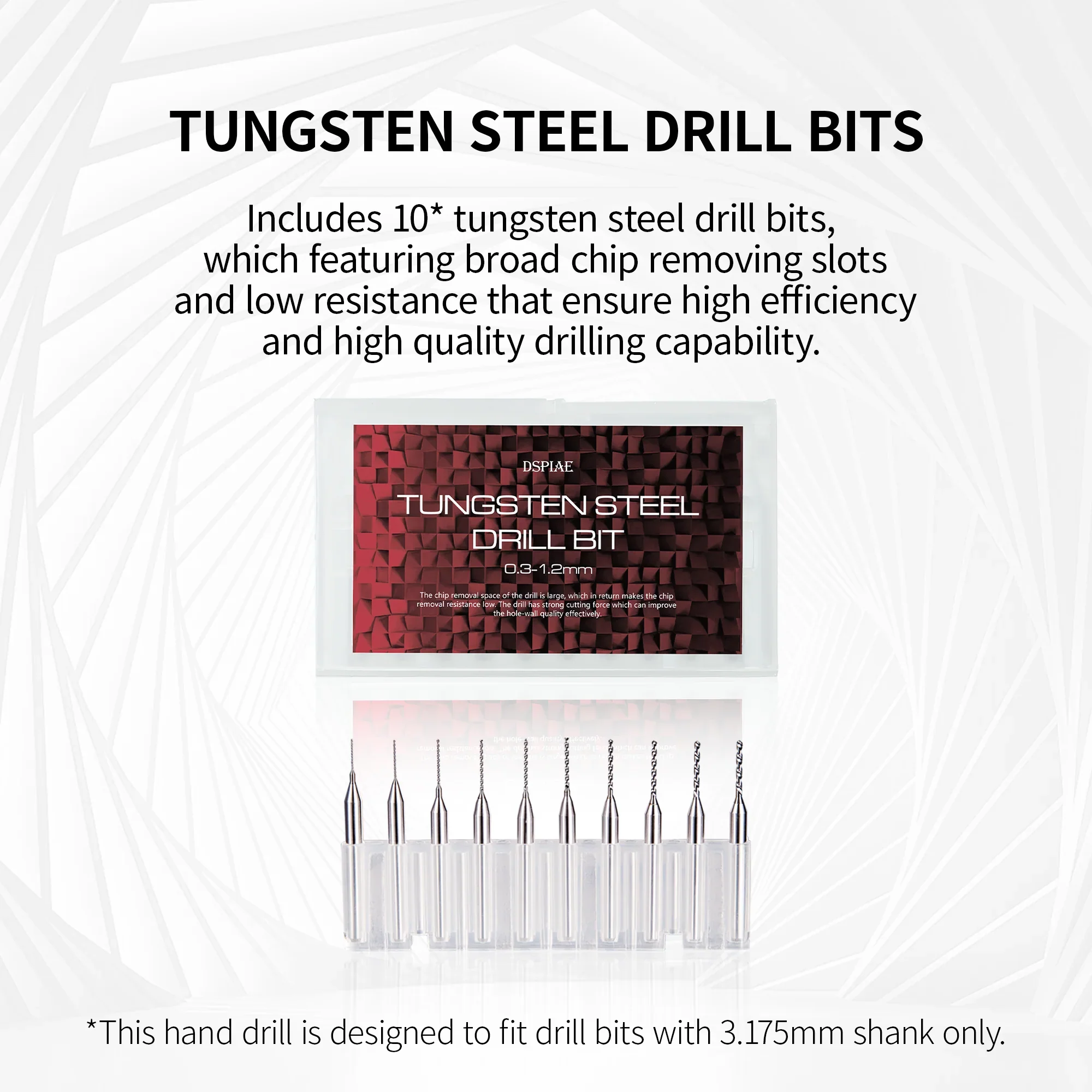 Precision Aluminum Alloy Hand Drill with Tungsten Drill Bits Set [DSPIAE] AT-SHD - Image 4