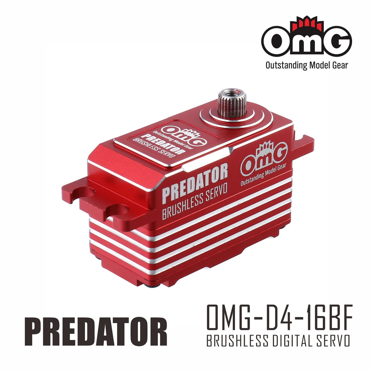 PREDATOR Low Profile High Torque Brushless Metal Servo for Drift (0.055/s @ 18kgf.cm)- Red Purple Black [OMG] OMG-D4-16BF - Image 2